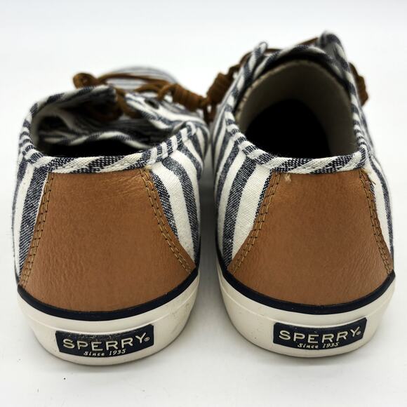 Sperry Shoes Womens 11M Seacoast Multi Stripe Top Sider Cross Hatch Beachcore - Picture 4 of 8